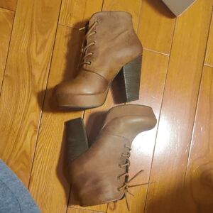 Brown Leather Ankle Boots